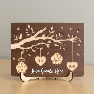 Family Tree Wooden Plaque wood mothers day gift and family decor Y40