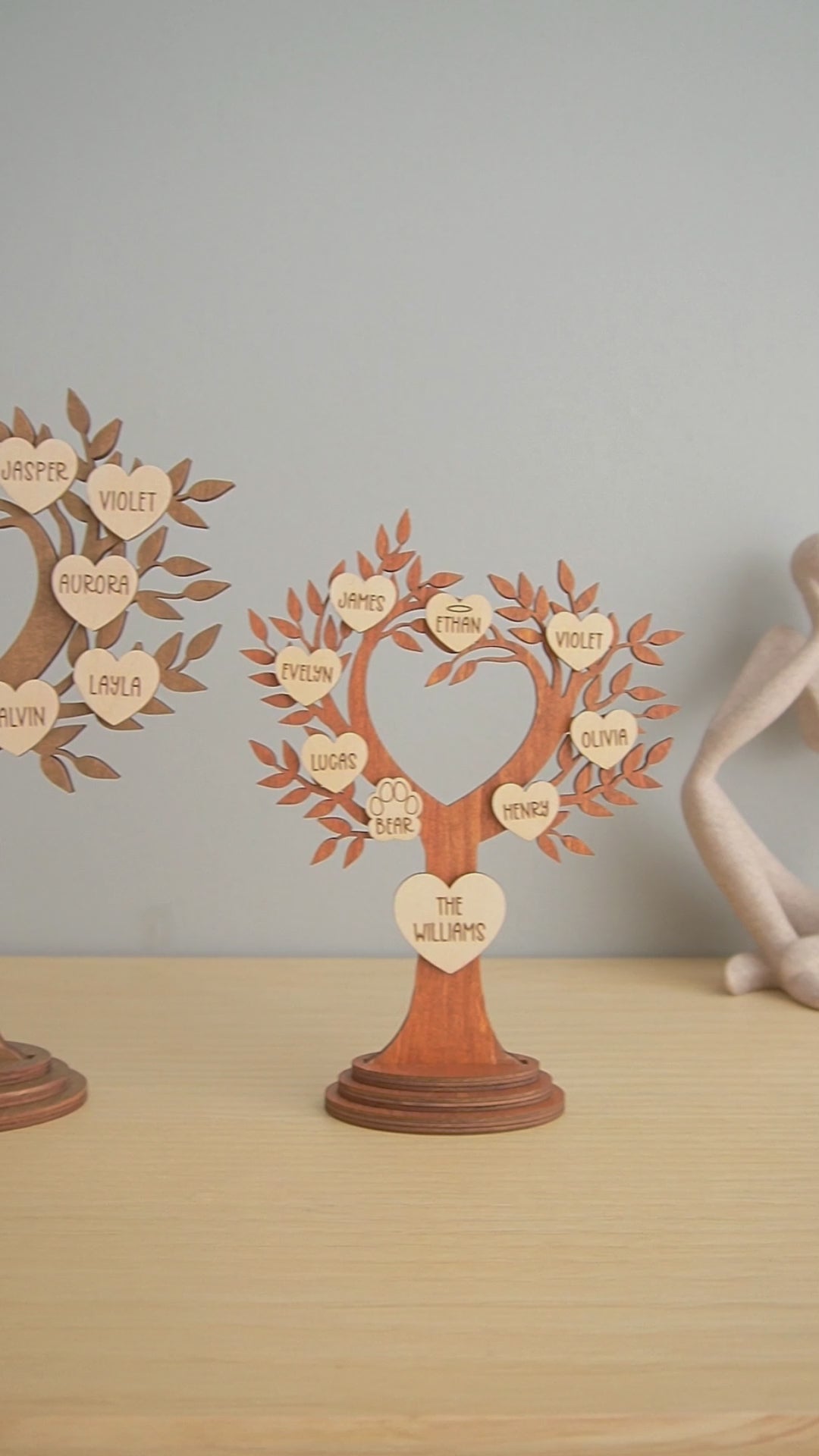 Personalized Wooden Family Tree sentimental family gift for parents Y45