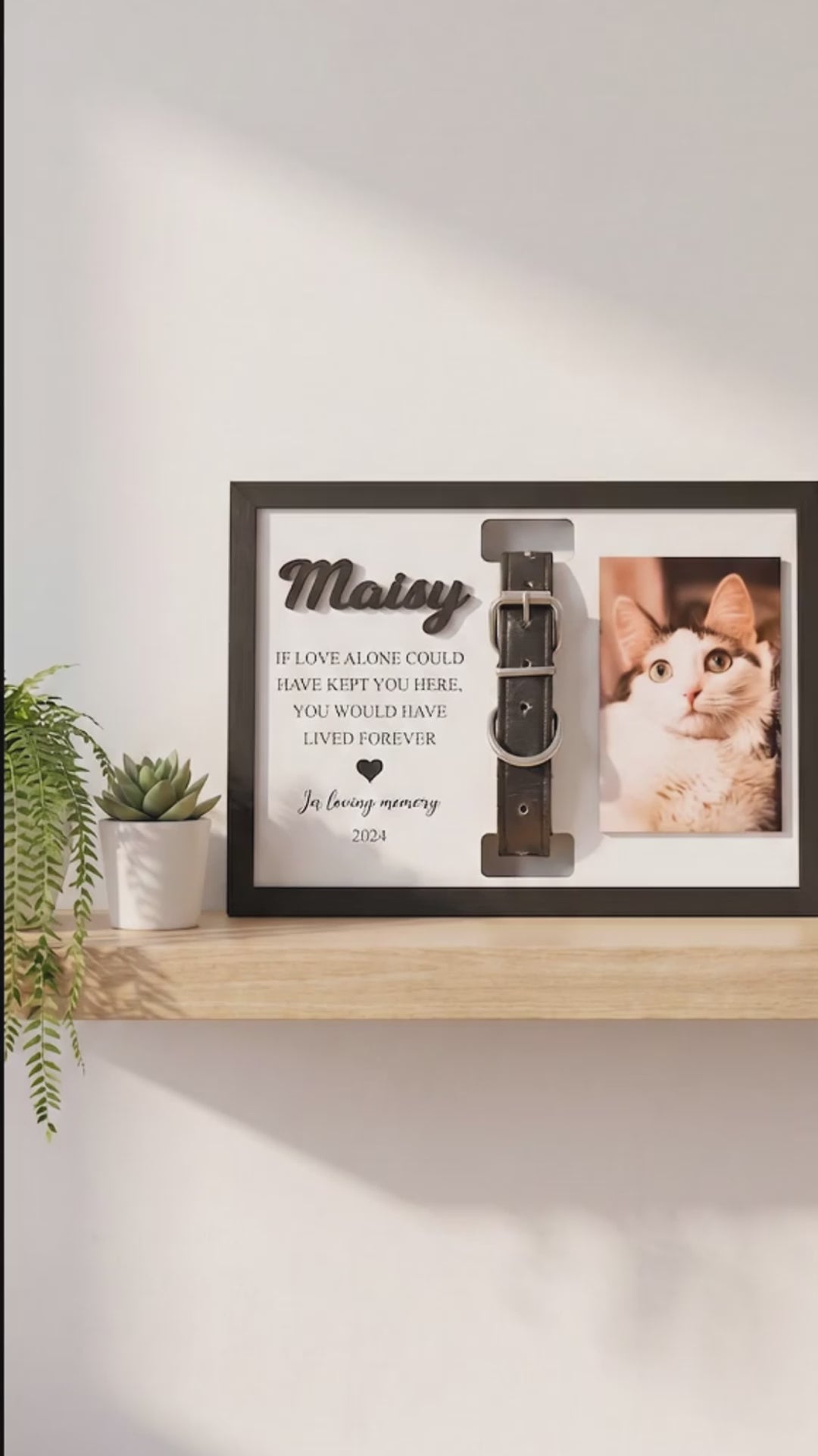 Personalized Pet Memorial Photo Wood Sign Pet Loss Gift B18