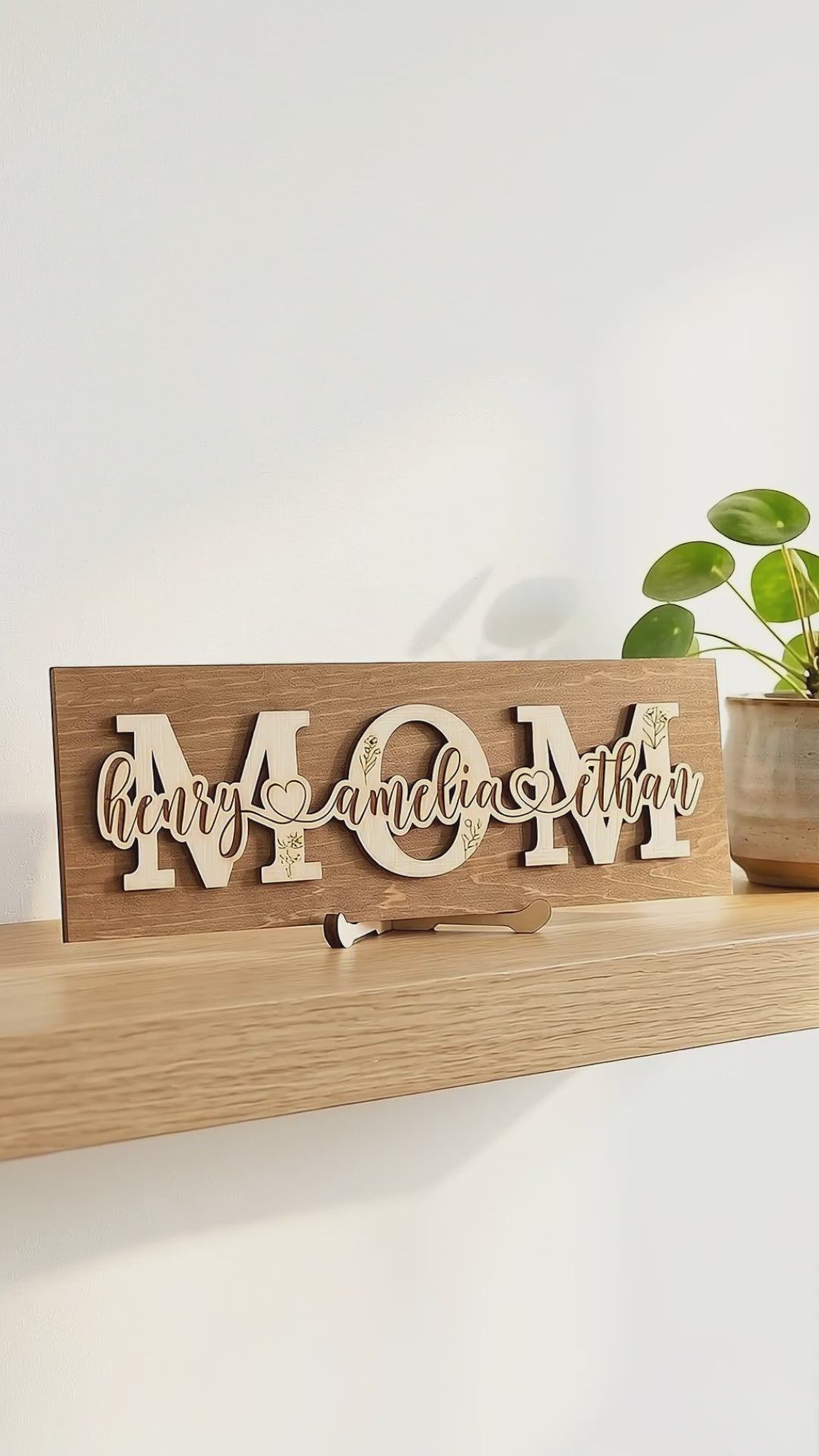 Personalized Mom Name Wood Sign wood personalized gift for mom D64