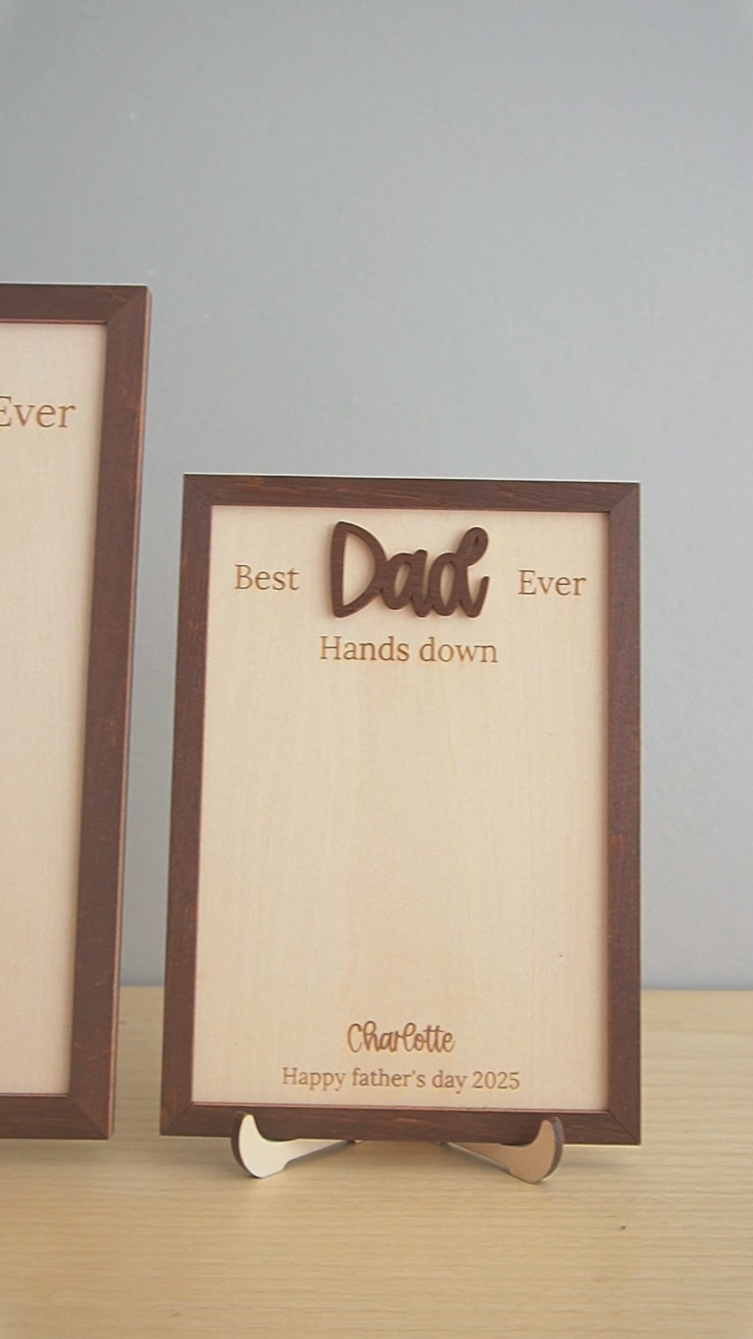 Best Dad Ever Handprint Art for Fathers Day Gift Y75