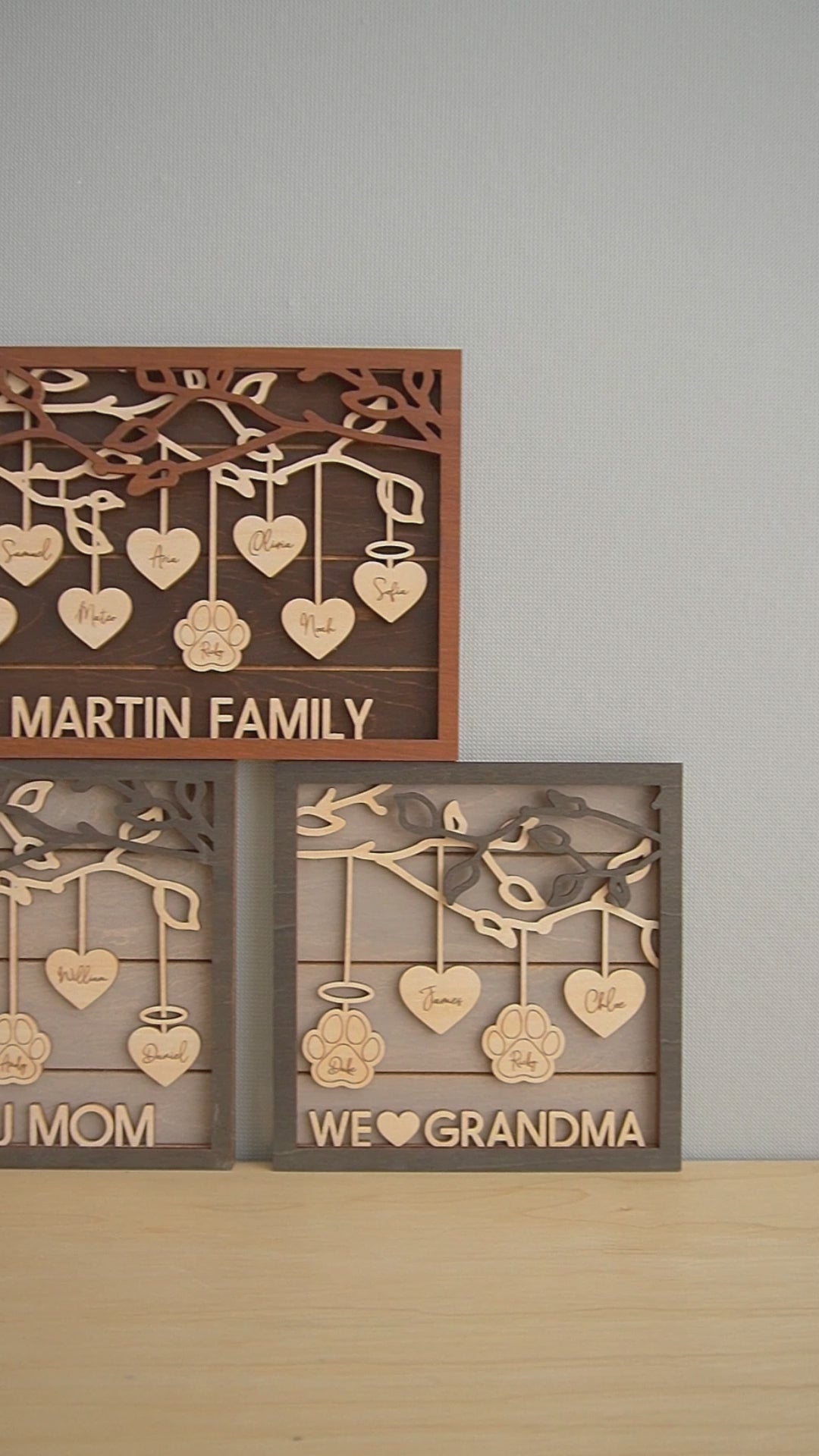 Family Tree Wooden Plaque family tree decor for personalized family decor E24