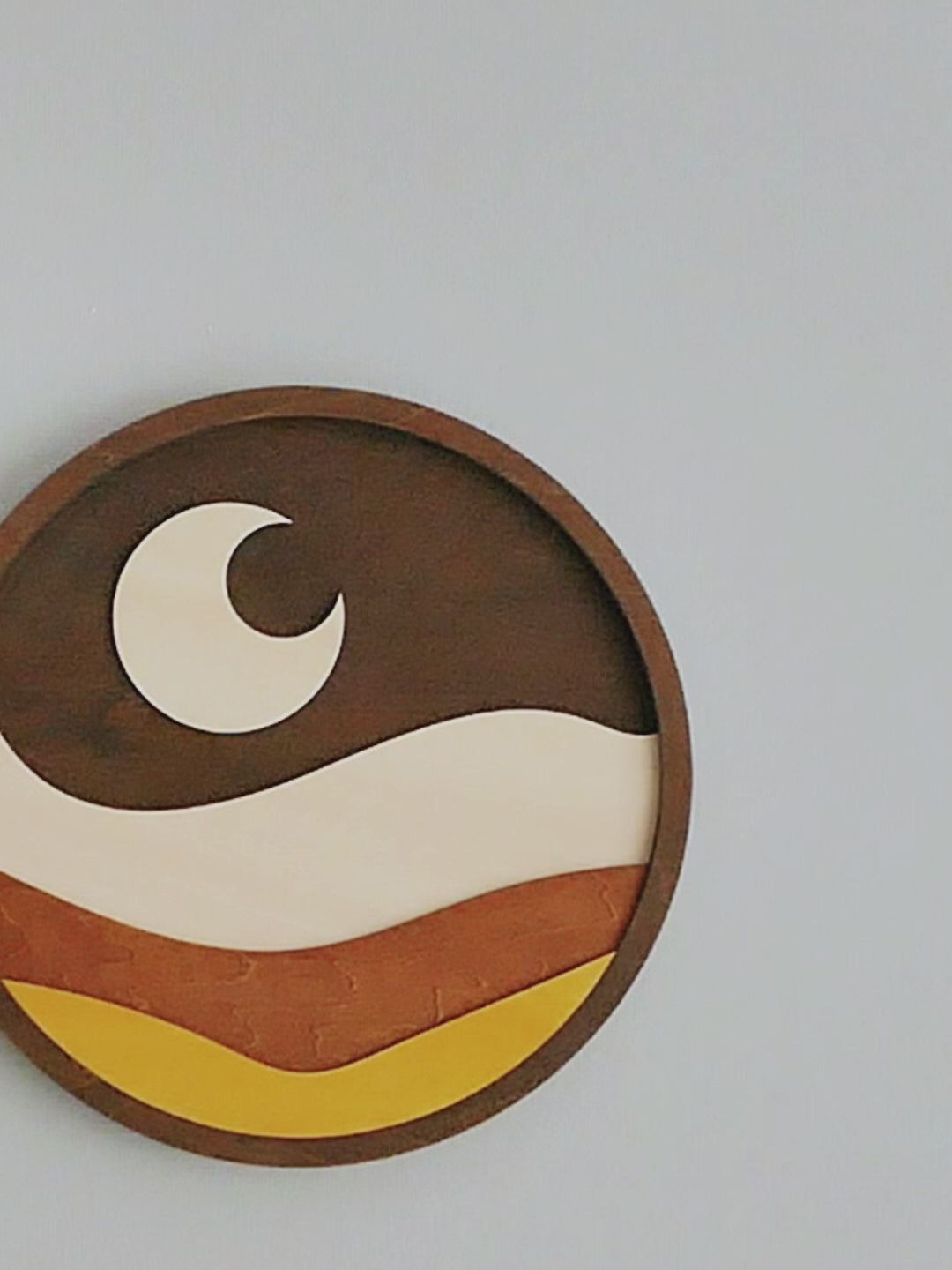 Boho Chic Moon and Sun Wooden Wall Art Set E04