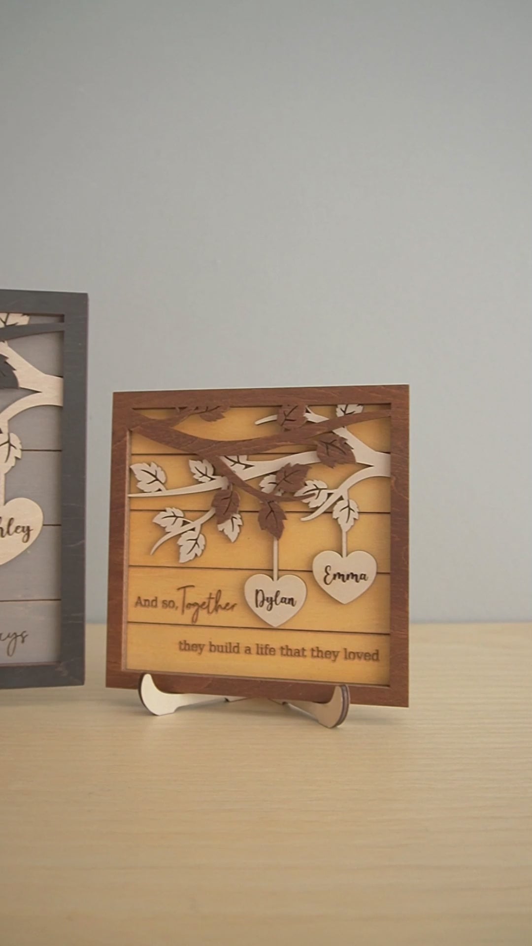 Personalized Couple Name Plaque Wood Couple Name Sign and Rustic Wooden Couple Sign E26