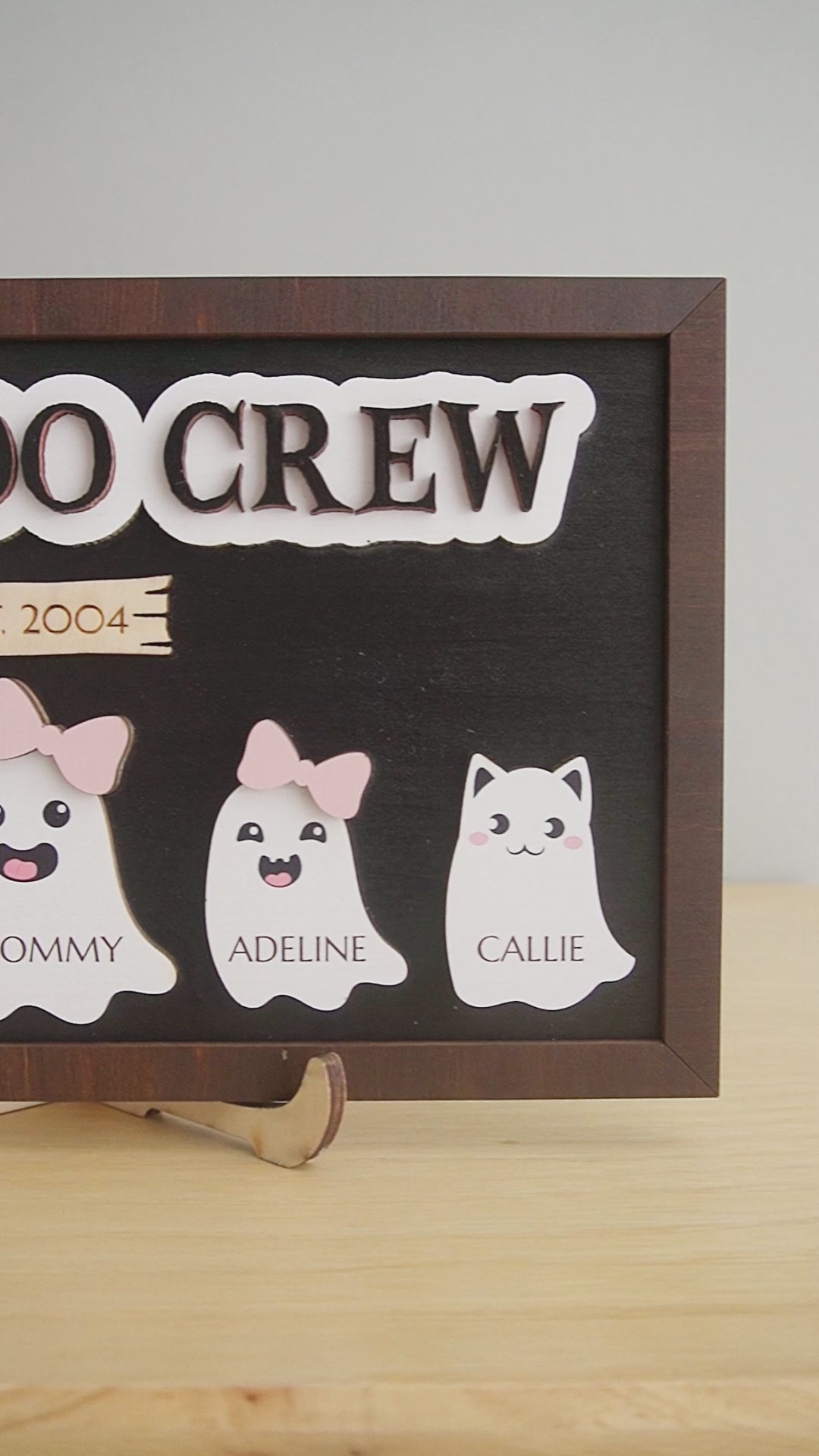 Personalized Halloween Ghost Family Sign for Halloween Decorations Indoor and Ghost Family Sign D09
