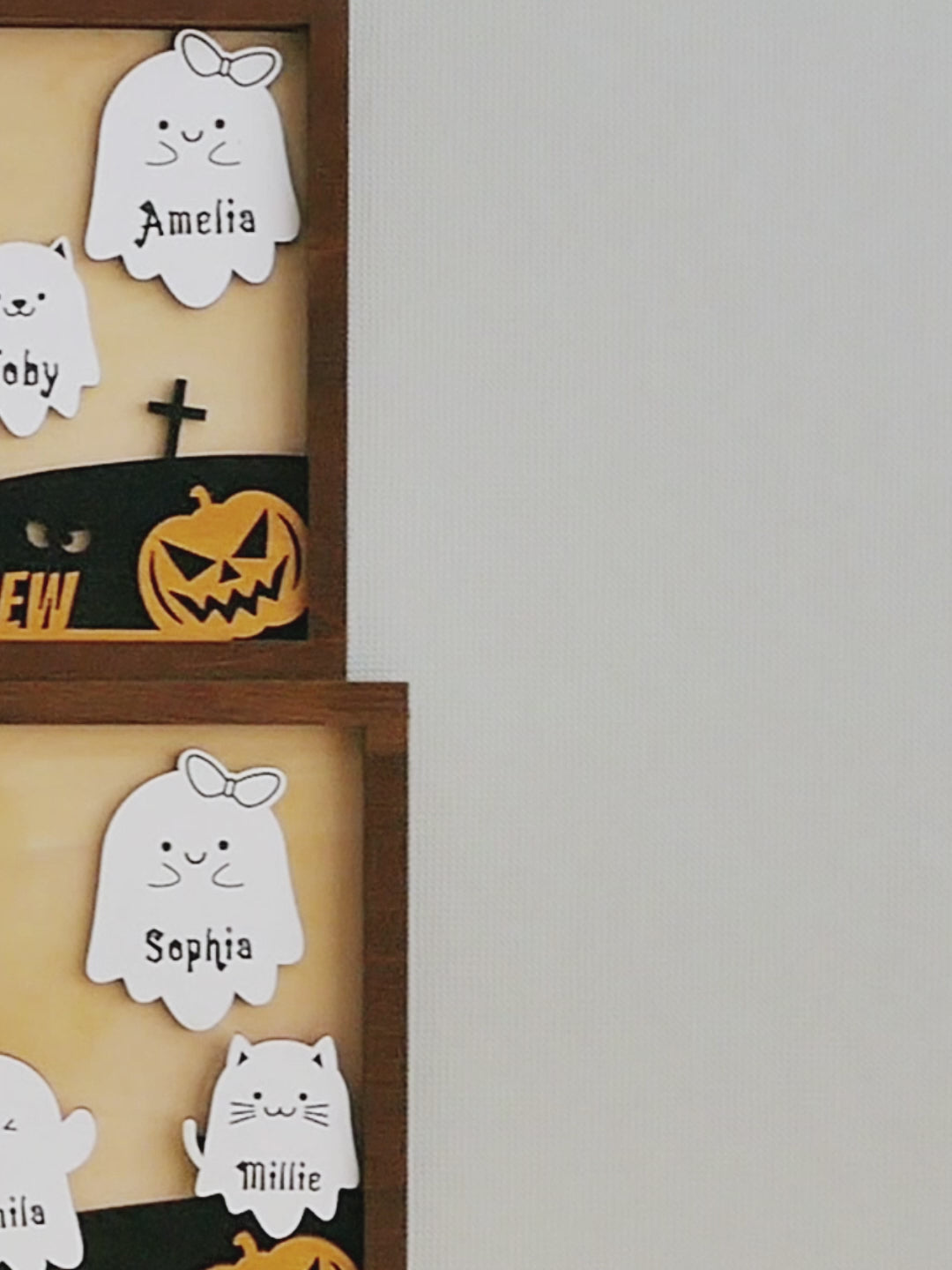 Personalized Wooden Halloween Decor for Table Party R31