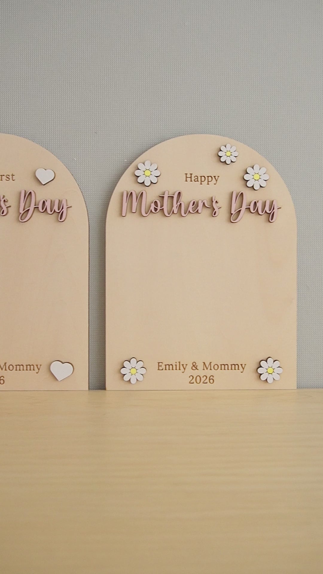 Mother’s Day Handprint Sign Wood Baby Handprint Keepsake Gift D61