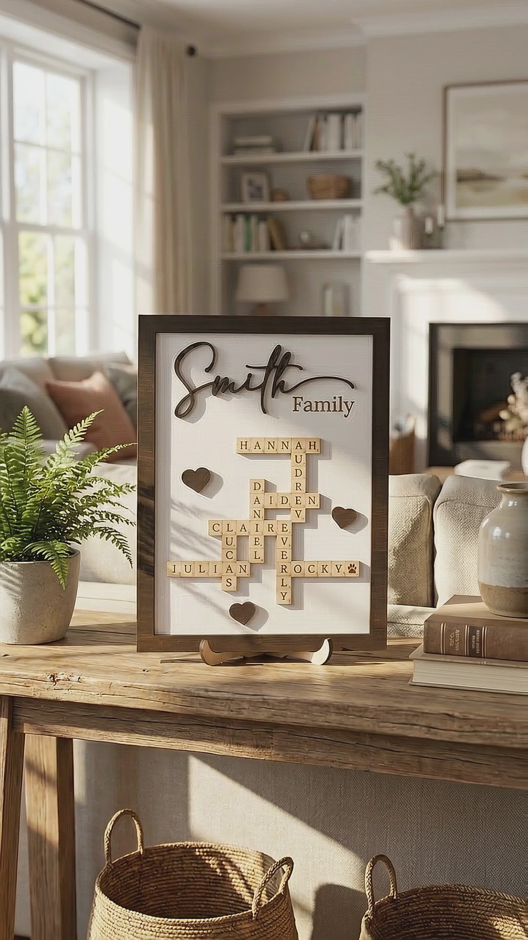 Family Name Wood Sign Gift Wood for Gift for Mom D50