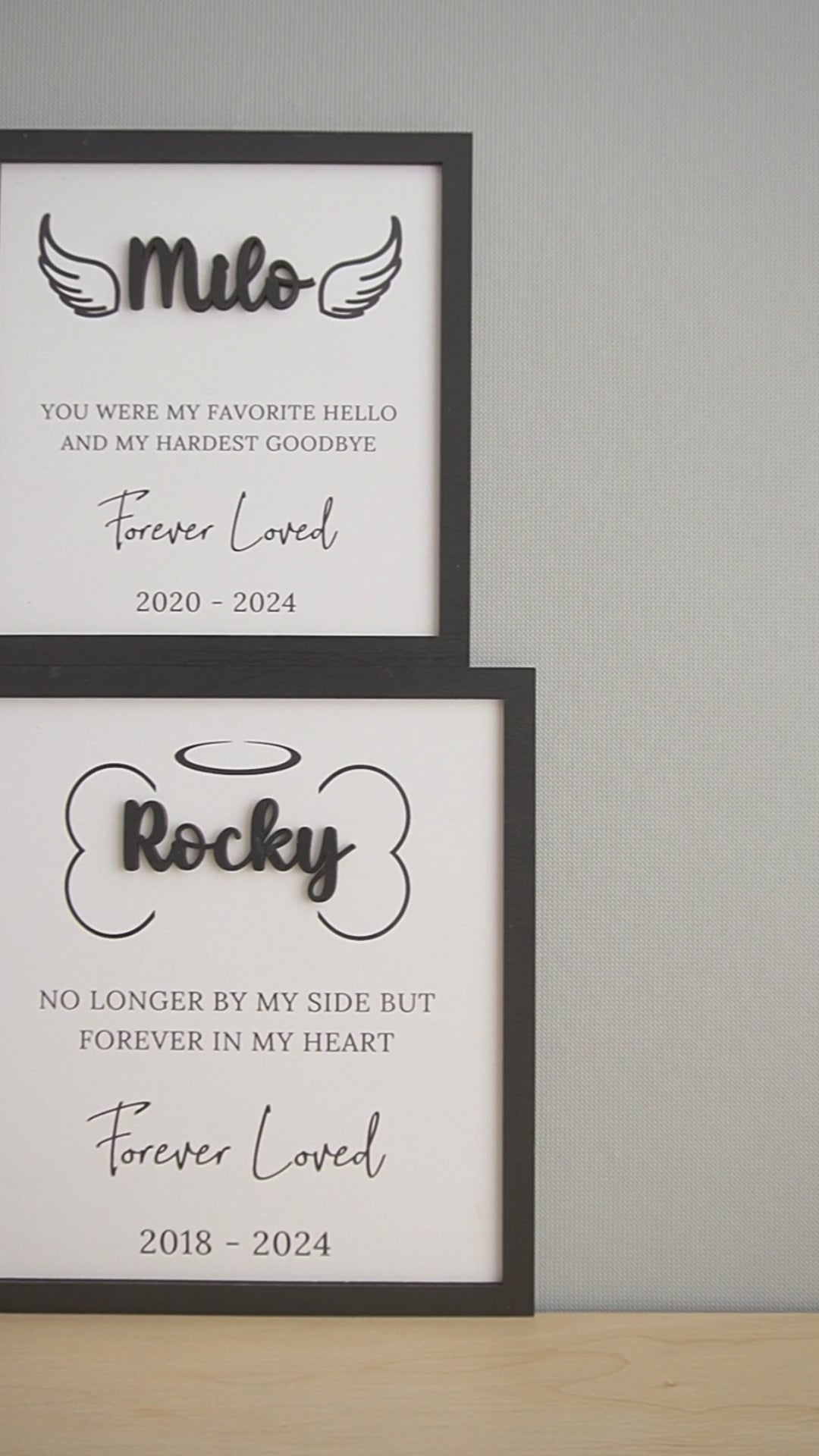 Personalized Pet Memorial Sign Wood Pet Memorial Gift and Custom Pet Memorial Plaque for Dog Memorial Frame Y26