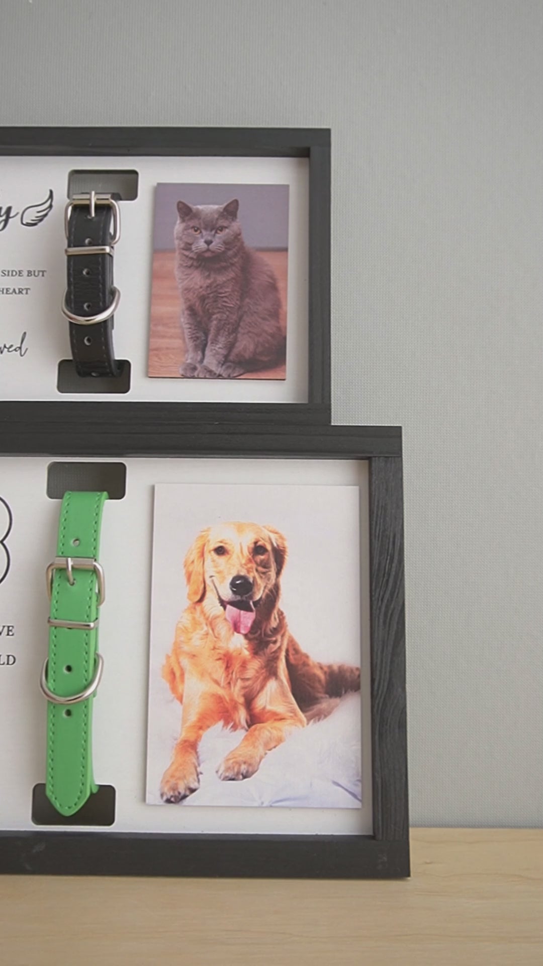 Personalized Pet Memorial Sign Wood Pet Memorial Frame and Custom Pet Collar Frame for Dog Remembrance Gift Y25