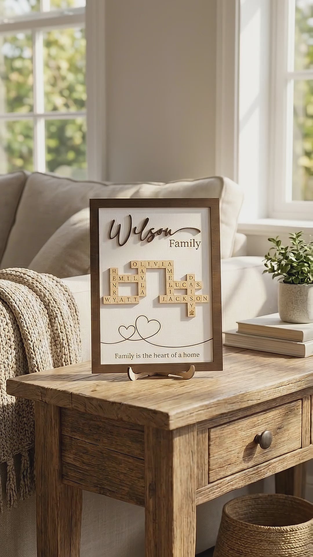 Family Name Wood Sign Gift Wood for Gift for Mom D49