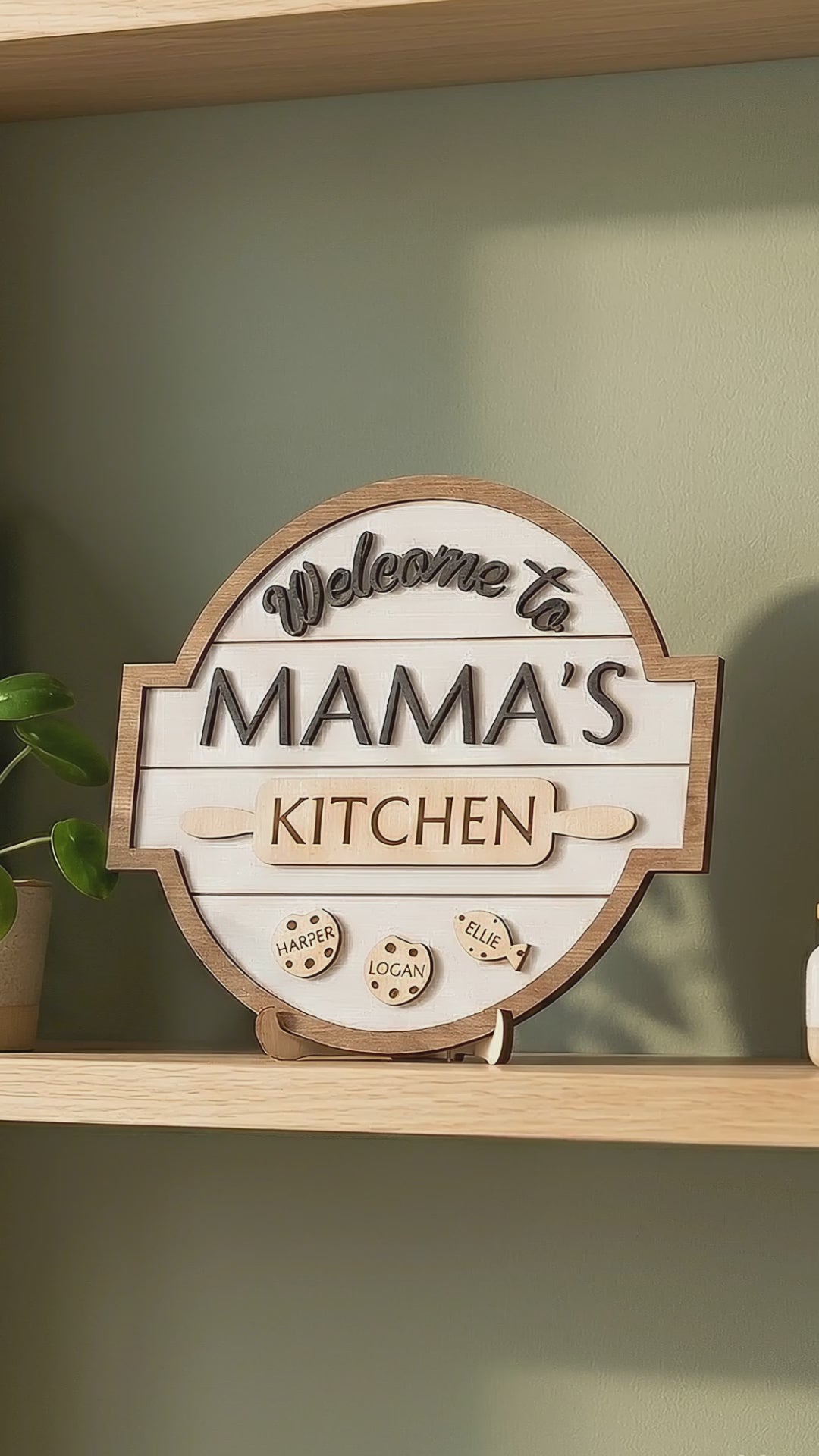 Personalized Mama Kitchen Wood Sign wood kitchen wall decor for mom D63