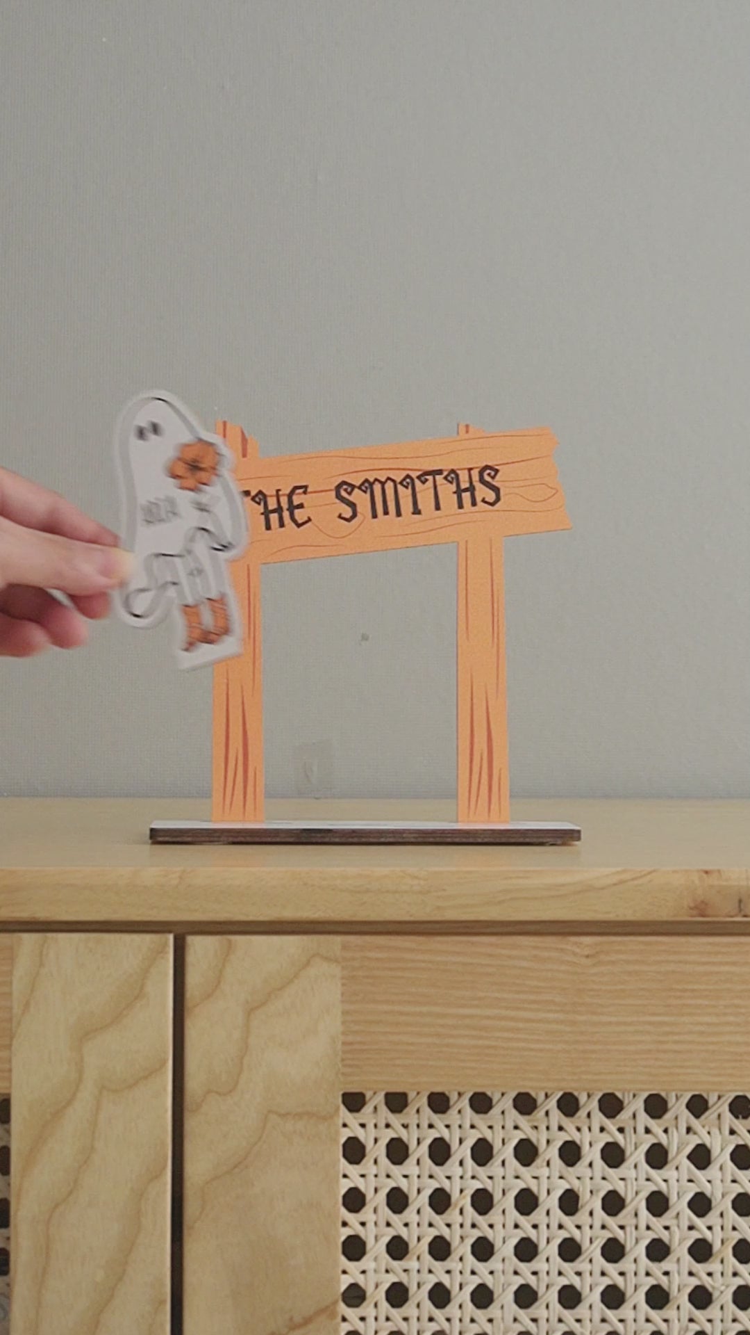 Halloween Boo Crew Wooden Sign for Family Decor D06