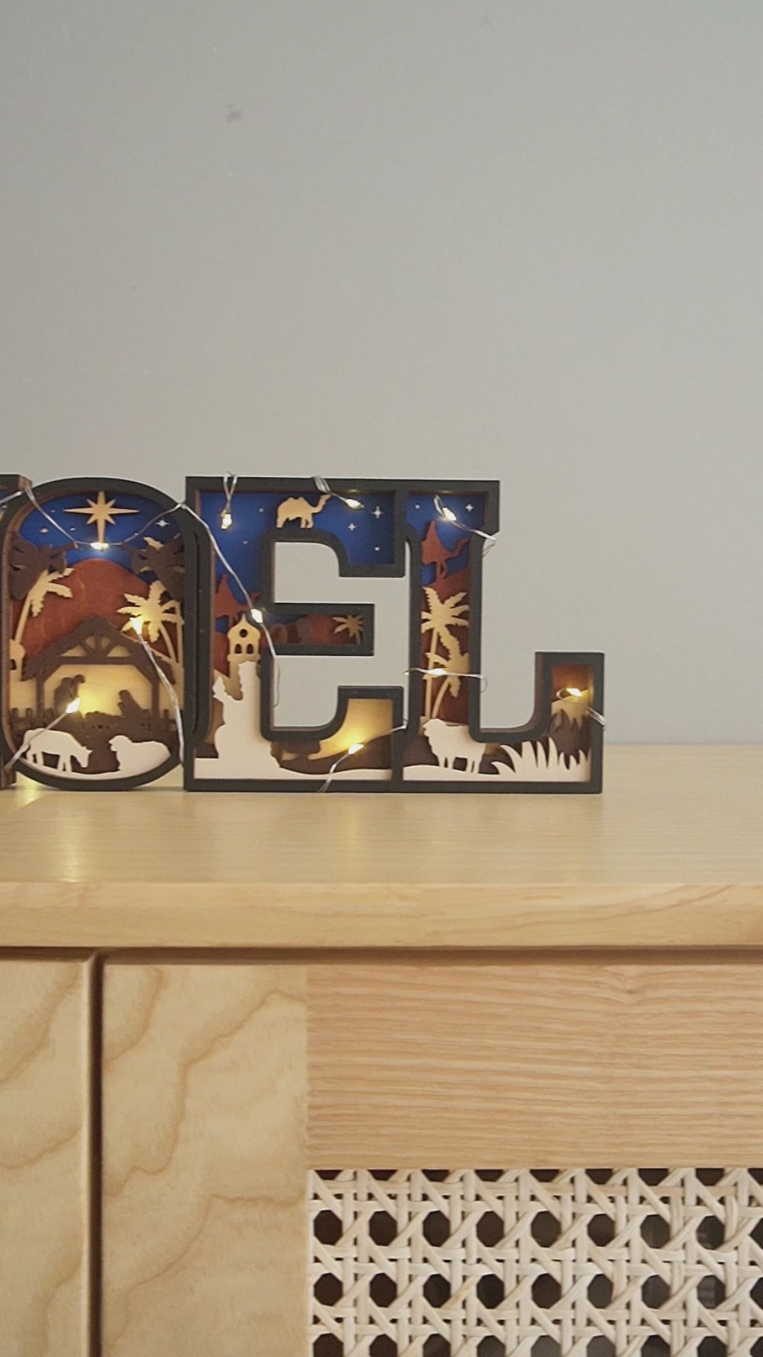 Wooden Noel Christmas Sign Wood for Christmas Table Decor and Wooden Christmas Sign D25