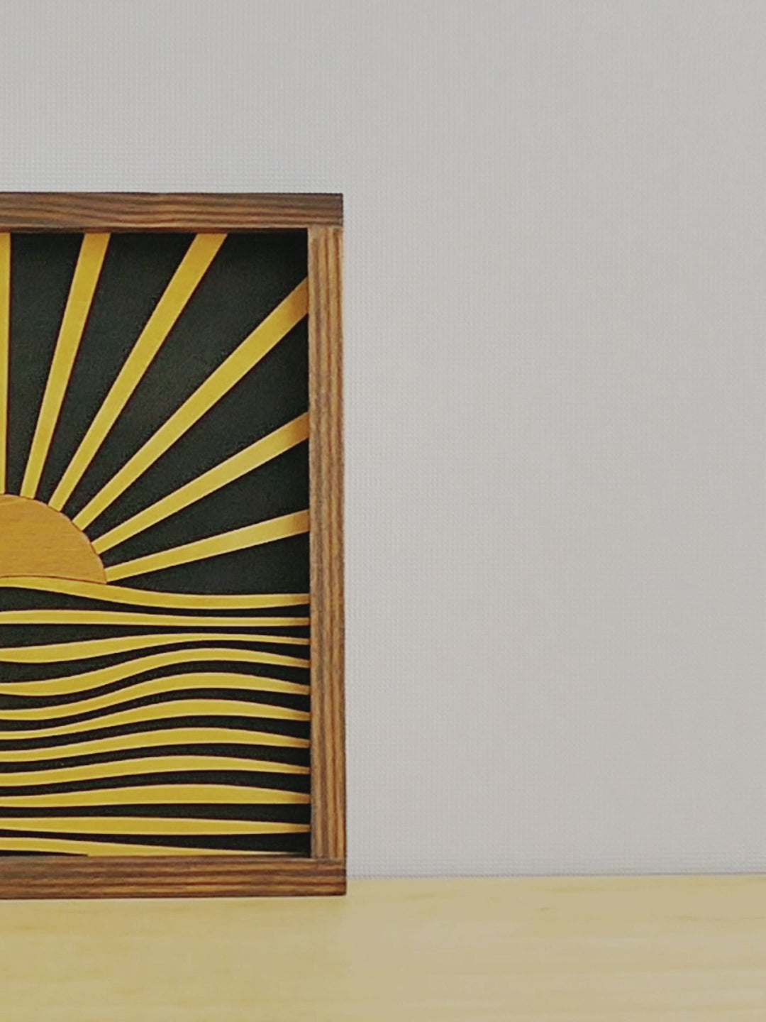 Handcrafted Boho Sunburst Wood Art for Vibrant Home Decor R08