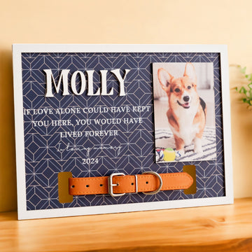 Boho Rustic Pet Memorial Photo Frame for Heartwarming Table Decor